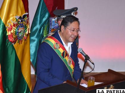 Presidente del Estado, Luis Arce Catacora /APG