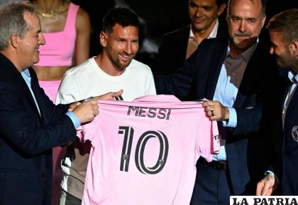 Una presentación especial del astro argentino ante el público de Miami /AFP