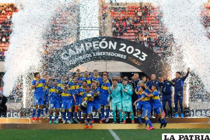 Boca celebró ruidosamente la obtención de su título en la Sub 20 /Conmebol