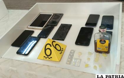 Objetos encontrados en posesión de los antisociales /Erbol