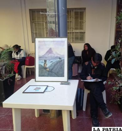 Demostración artística y obras pictórica se mostraron en el Hall de la Gobernación /LA PATRIA