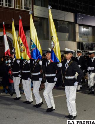 Los cinco países bolivarianos también fueron representados en la Gran Marcha del Libertador