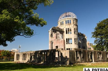 La Cúpula de Genbaku (Genbaku Domu), declarado Patrimonio de la Humanidad por la Unesco, en el Parque Conmemorativo de la Paz de Hiroshima, es la única estructura que queda cerca del hipocentro de la primera bomba atómica, que explotó el 6 de agosto de 1945 / KRISTA ROSSOW
