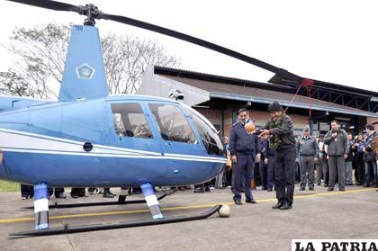 Morales entregó dos de seis helicópteros