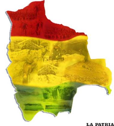 Bolivia: Pabellón rojo, amarillo y verde, que cobija a sus hijos