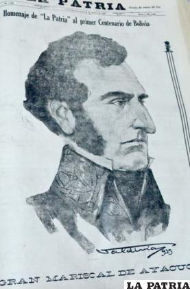 Portada de la edición de LA PATRIA, dedicada al centenario de la Independencia de la República