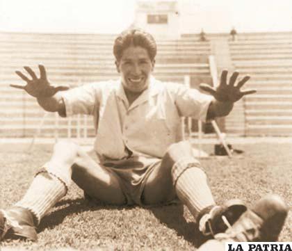 Víctor Agustín Ugarte entrenando