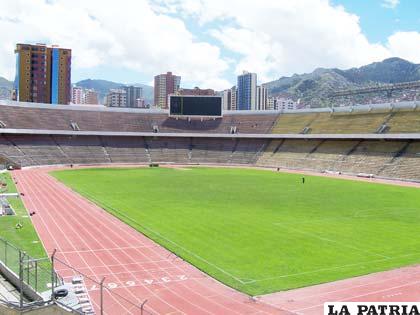 Vista panorámica del estadio Hernando Siles