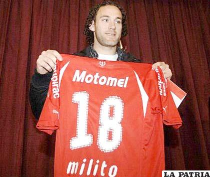 Gabriel Milito jugador de Independiente
