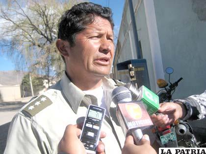 Director de la Policía Provincial de Challapata, Cap. Pedro Claros Rivas