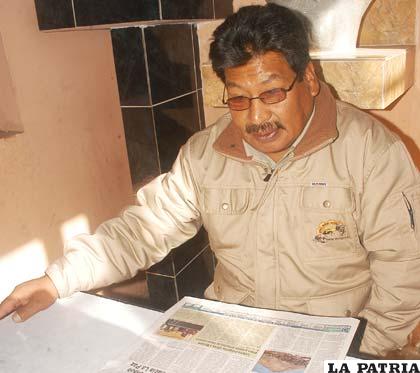 Germán Chaparro (foto) aseguró que Marlene Ardaya debe renunciar