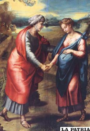 Rafaello, el encuentro de la Virgen Maria con Isabel