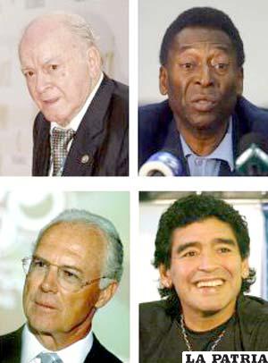 Di Estefano, Pelé, Beckenbauer y Maradona