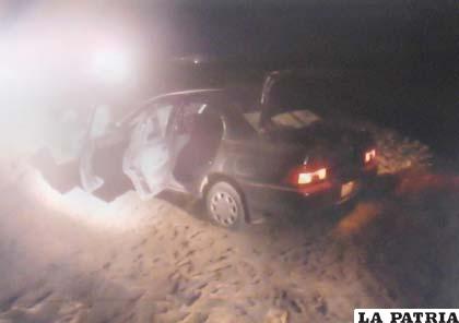 Vehículo donde era transportada la droga