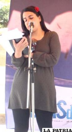 Milenka Torricos, una de las artistas que participó del festival de poesía el 2010