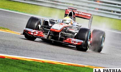 La máquina de Sebastian Vettel, fue la más veloz en el Gran Premio de Bélgica