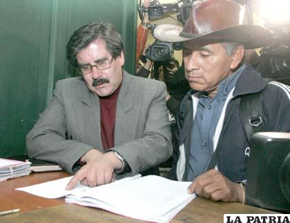 Vargas (der.) apelará el fallo del Tribunal de Justicia paceño (Foto APG)