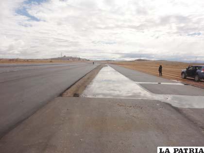 La pista de aterrizaje del futuro aeropuerto, hace algunos días