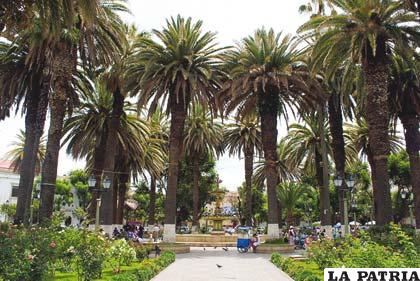 Plaza de Armas Luis de Fuentes de la ciudad de Tarija