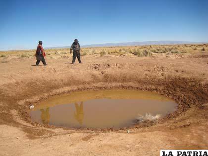 El agua de esta wijiña es utilizada para el consumo humano en Challacollo