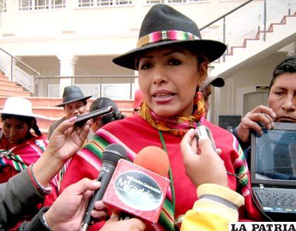 Teresa Choque, alcaldesa mayor de la comunidad de Jiquilla
