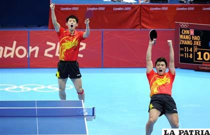 En el tenis de mesa China no deja de sorprender (foto: londres2012.com)