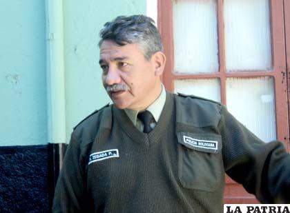 Subdirector de la Felcc, coronel Rubén Zegada Portugal
