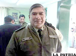 El comandante de Tránsito, coronel Julio Mendoza