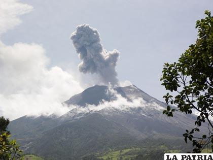Alerta naranja en cuatro provincias situadas en zonas de influencia del volcán Tungurahua