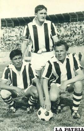 Lucio Escalera, Saúl Cabrera y Willy López jugadores de Oruro Royal en 1969 