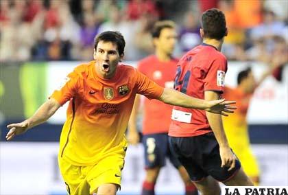Lionel Messi anotó los dos goles del Barcelona (foto: notitarde.com)