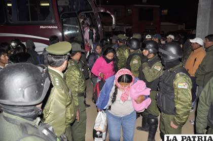 El resguardo policial también fue apropiado en Bolivia