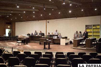 Vista del tribunal de Sao Paulo (Brasil) que retomó el juicio por la “masacre de Carandirú“, la mayor matanza en las cárceles de Brasil (1992)