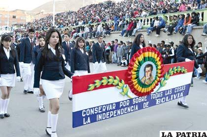 Conservar por sobre todas las cosas la independencia de Bolivia
