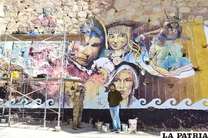 Uno de los proyectos de “Pintando mi Ciudad”, impactará en el paisaje urbano de Oruro