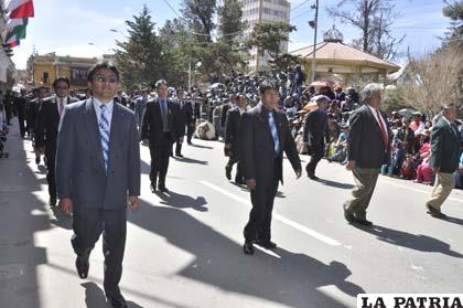 Miembros del Círculo de Periodistas Deportivos de Oruro