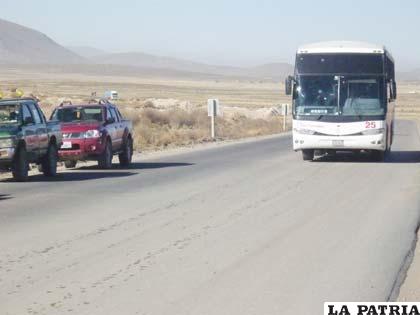 Actual carretera Oruro-Cochabamba