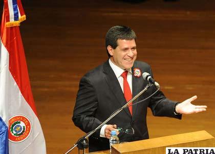 Nuevo presidente de los paraguayos, Horacio Cartes, en Asunción (Paraguay)