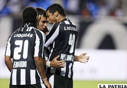 Celebración de los jugadores de Botafogo