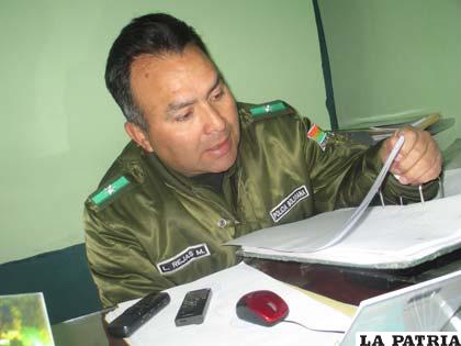 El jefe de la División Accidentes, mayor Yerko Rejas