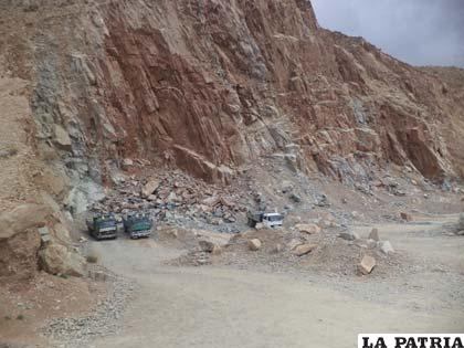 Estado de la cantera “San Ramón” en las faldas del cerro San Pedro