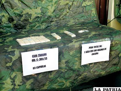 La droga que se expuso en narcóticos