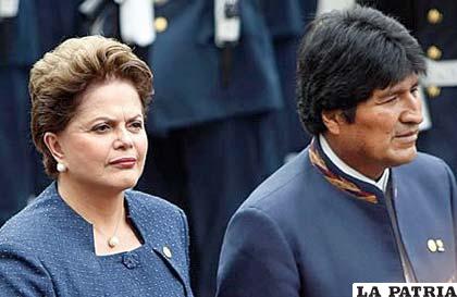 El presidente Morales se reunió con su homóloga brasileña Dilma Rouseff
