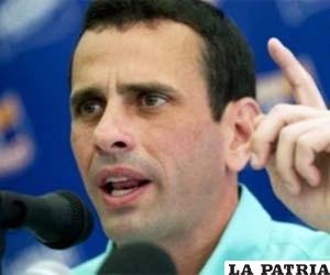 Opositor venezolano Henrique Capriles