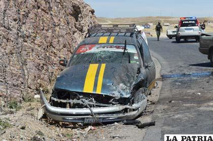 El vehículo que retornaba de Oruro fue sorprendido por el otro motorizado