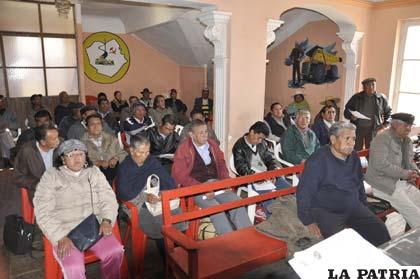 Ampliado de jubilados que se realizó ayer en Oruro 