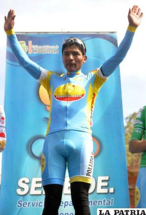 Gilbert Zurita, ganador de la etapa
