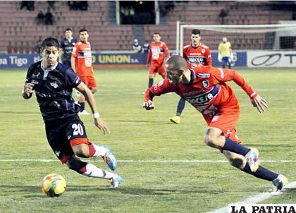 Una acción del partido en el que venció Wilstermann