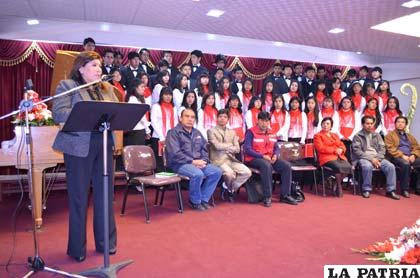 Acto de inauguración de la nueva edificación del Instituto “María Luisa Luzio”