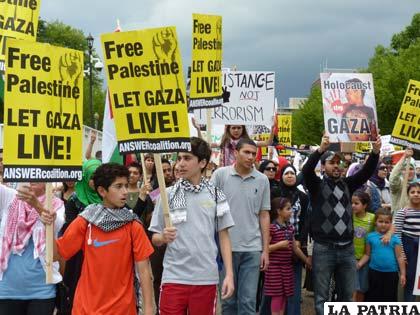 Llegaron desde varios países para alzar su voz contra Israel